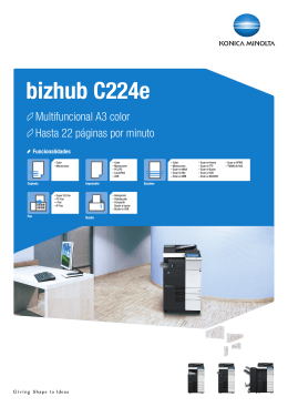 Datasheet bizhub C224e, PDF