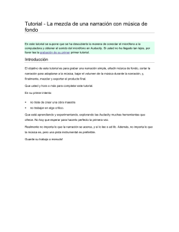 Tutorial - La mezcla de una narración con música