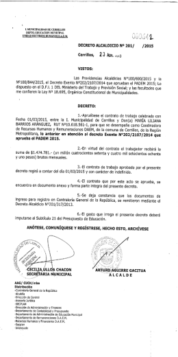 1. MUNICIPALIDAD DE CERRILLOS DEPTO. EDUCACION