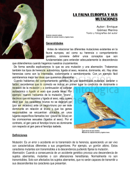 LA FAUNA EUROPEA Y SUS MUTACIONES