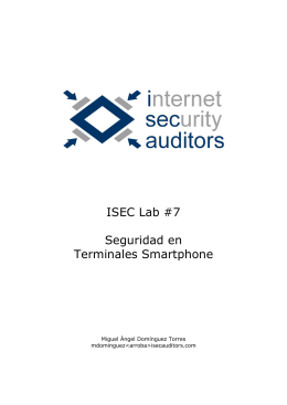ISecLab #7 - Internet Security Auditors