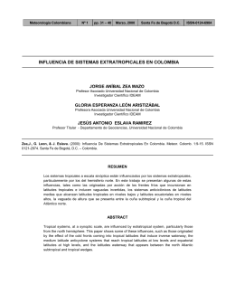 Meteorología Colombiana - Universidad Nacional de Colombia
