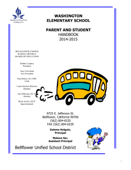 School Handbook - the Bellflower Unified School District