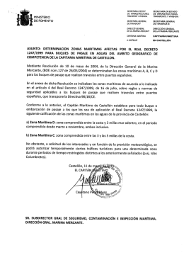 Resolución de 11/03/2015, del Capitán Marítimo de Castellón