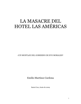 LA MASACRE DEL HOTEL LAS AMÉRICAS