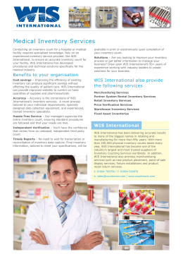 medical inventory services