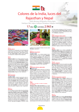 Colores de la India, luces del Rajasthan y Nepal