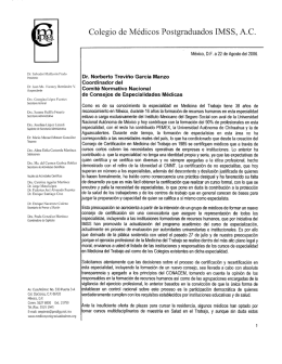 Carta del Dr. Salvador Malfavón a CONACEM, del 22 de agosto de