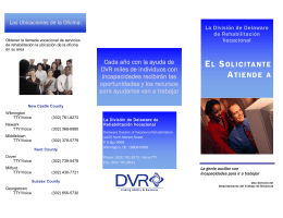 EL SOLICITANTE ATIENDE A - Division of Vocational Rehabilitation