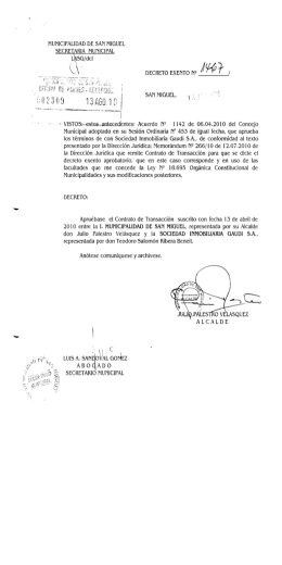 Contrato - Municipalidad de San Miguel