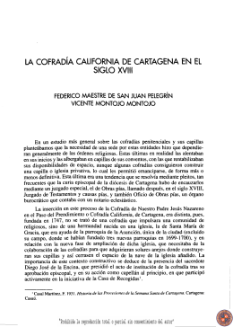 la cofradía california de cartagena en el siglo xviii
