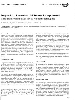 Diagnóstico y Tratamiento del Trauma Retroperitoneal