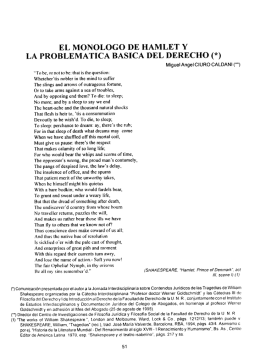 EL MONOLOGO DE HAMLET Y