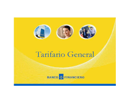 Tarifario - Banco Financiero