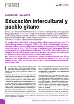 Educación intercultural y pueblo gitano