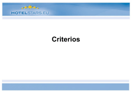 Criterios - Hotel Stars