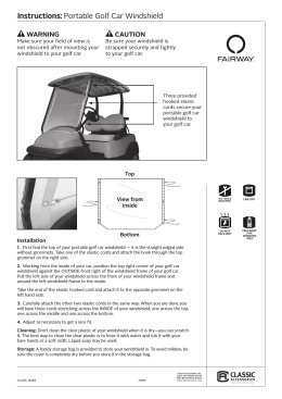 Instructions: Portable Golf Car Windshield
