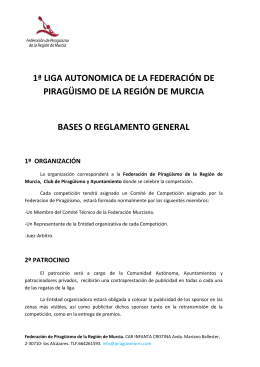 Bases - Federación de Piragüismo de la Región de Murcia
