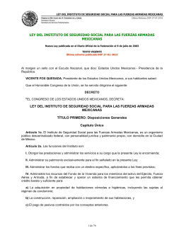 Ley del Instituto de Seguridad Social para las Fuerzas Armadas