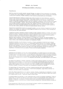 6B4/Sp2 — ¡Ay, Carmela! INFORMACIÓN SOBRE LA PELICULA