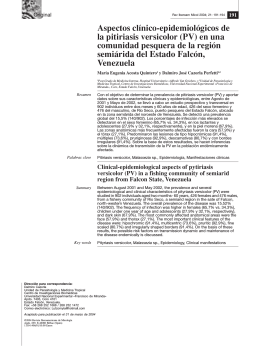 Aspectos clínico-epidemiológicos de la pitiriasis versicolor