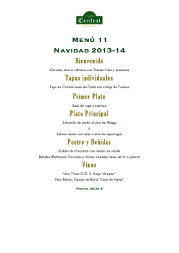 Menús Navidad 2013 - Café Central Malaga