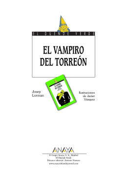 EL VAMPIRO DEL TORREÓN - Anaya Infantil y Juvenil
