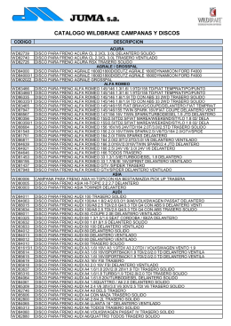 CATALOGO WILDBRAKE CAMPANAS Y DISCOS