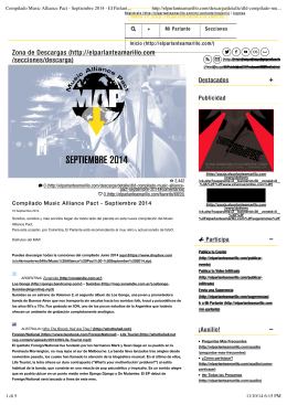 Compilado Music Alliance Pact - Septiembre 2014