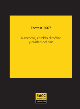 Ecotest 2007 Automóvil, cambio climático y calidad del aire