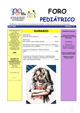 PEDIÁTRICO - Sociedad de Pediatría de Atención Primaria de