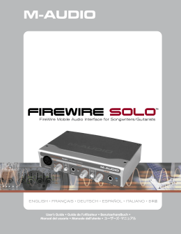 FireWire Solo Manual del usuario