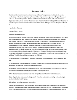 Internet Policy - Skinner Middle School