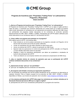 Programa de Incentivos para “Proprietary Trading