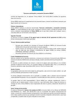 “Concurso contratación y renovación Convenios