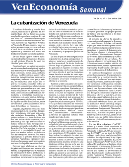 La cubanización de Venezuela