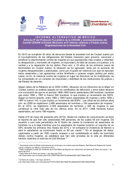 En 2013 se cumplirán 20 años de denuncia desde la sociedad civil