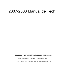 2007-2008 Manual de Tech - Oakland Technical High School