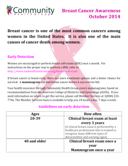 Breast Cancer Awareness October 2014