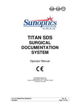 TITAN SDS - Sunoptics Surgical