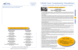 Child Care Community Newsletter