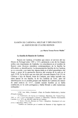 ramón de cardona, militar y diplomático al servicio de cuatro reinos