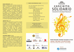 Programa Concierto Solidario Valencia 2010