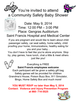 Your invited to attend a Community Safety Baby Shower Date: June