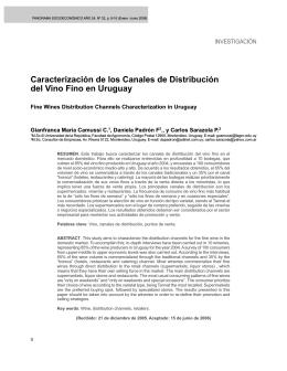 Caracterización de los Canales de Distribución del Vino Fino en