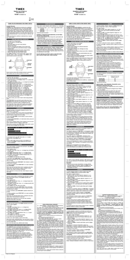 Register your product at www.timex.com Enregistrez votre produit à