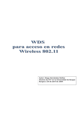 WDS para acceso en redes wireless