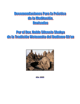 Recomendaciones para la práctica de la meditación