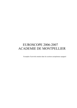 EUROSCOPE 2006-2007 ACADEMIE DE MONTPELLIER