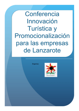 Conferencia Innovación Turística y Promocionalización